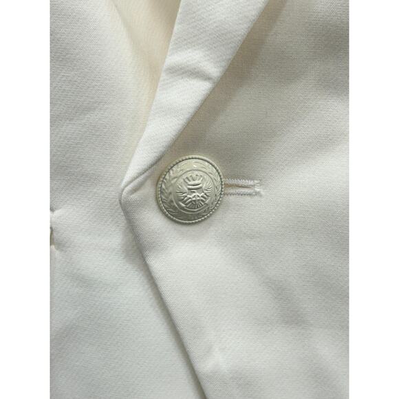 L'Agence Womens Kenzie Double Breasted Blazer Crepe Front Button White Size 6 - Picture 3 of 8